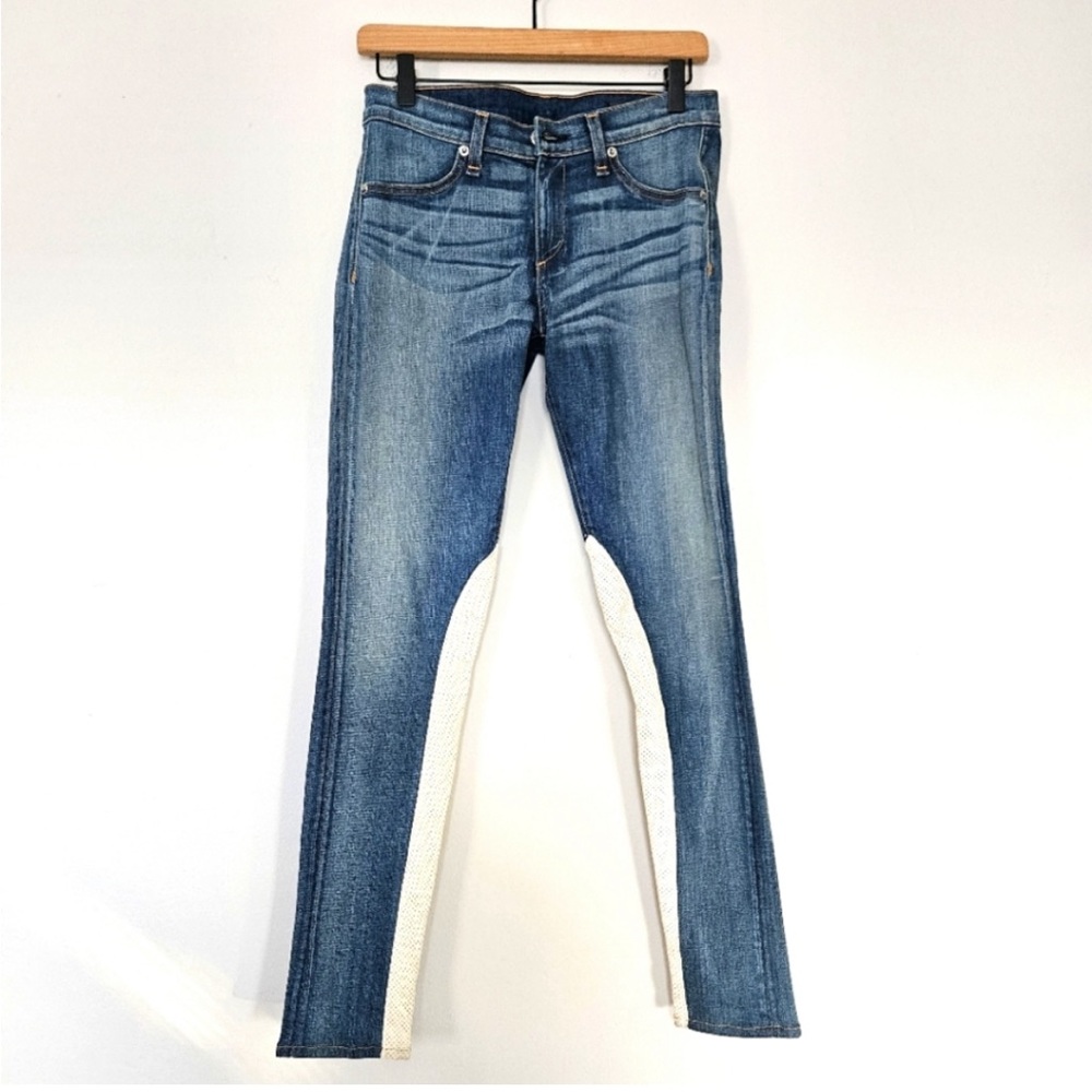 Rag & Bone Jodhpur Lambskin skinny Blue Jeans 27